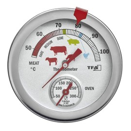 TFA Dostmann 14.1027 Analogue Roasting / Oven Thermometer Stainless Steel Silver