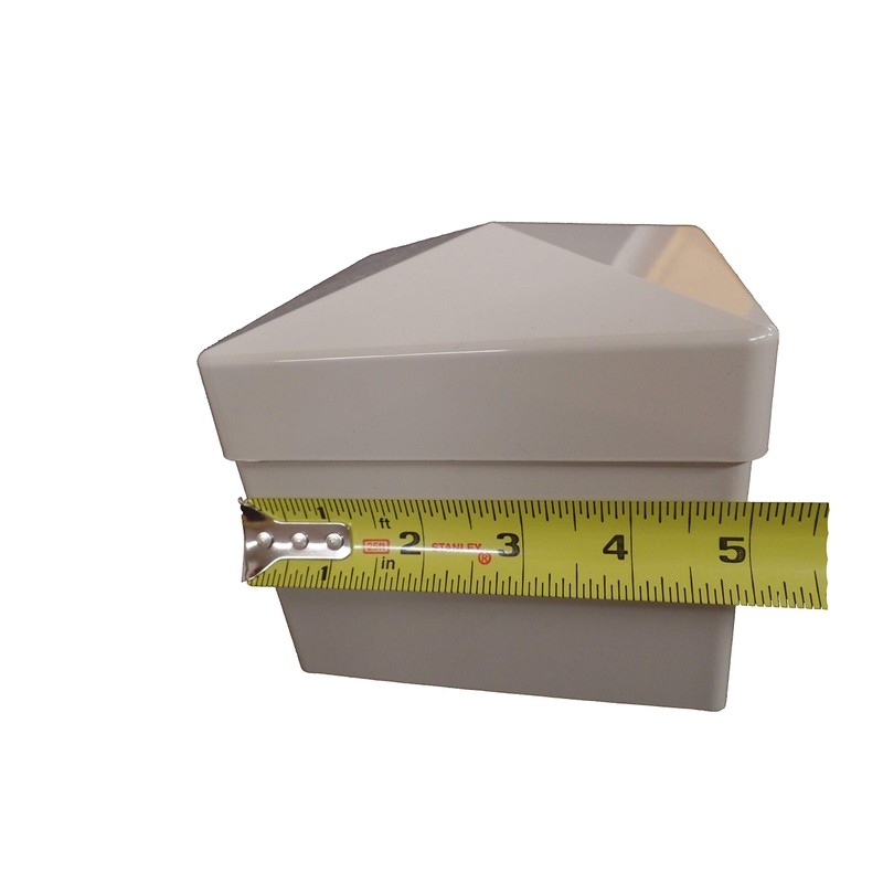 Vinyl/PVC 5" x 5" External Pyramid Post Cap (Long Lip)