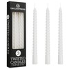 Spiral Candles Set of 3 or 6, Twisted Taper Candles
