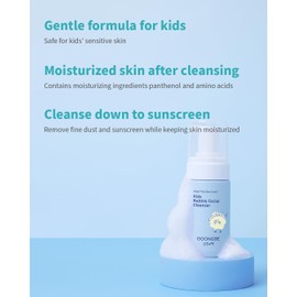 GOONGBE Kids Trial Travel Kit - Korean Low pH Skincare Set with Silky Shampoo, Body Wash, Facial Cleanser & Body Lotion - Silicone-Free Formula for Sensitive Skin, 1.01 fl.oz. each