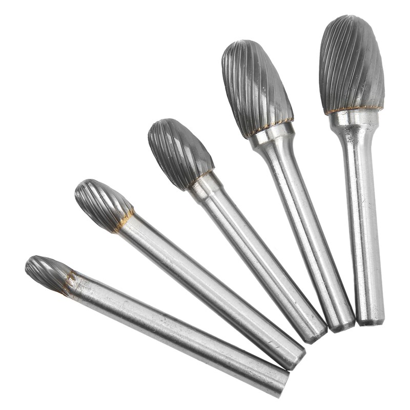 Single Cut Carbide Rotary Burr File Set 6mm Shank Diameter