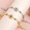 BXDA Gold Sun Crystal Peridot Birth Stone Flower link Bracelet