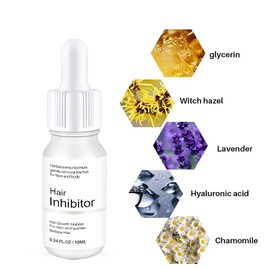 Generic Mild Hair Growth Inhibitor Serum,for Face, Arm, Legs Body Hair, Unscented, 0.34 Fl Oz, Lotion, Natural Plant Extract, Unisex