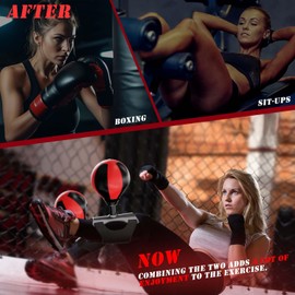 Sit Up Boxing Balls, Speed Punching Bag, Solid Ab and Arm Workout Equipment for Your Home, More Exercise Fun Than an Ab Machine or Ab Roller, Get Abdominal Gym Equipment Right in Your Home (2 Pack)