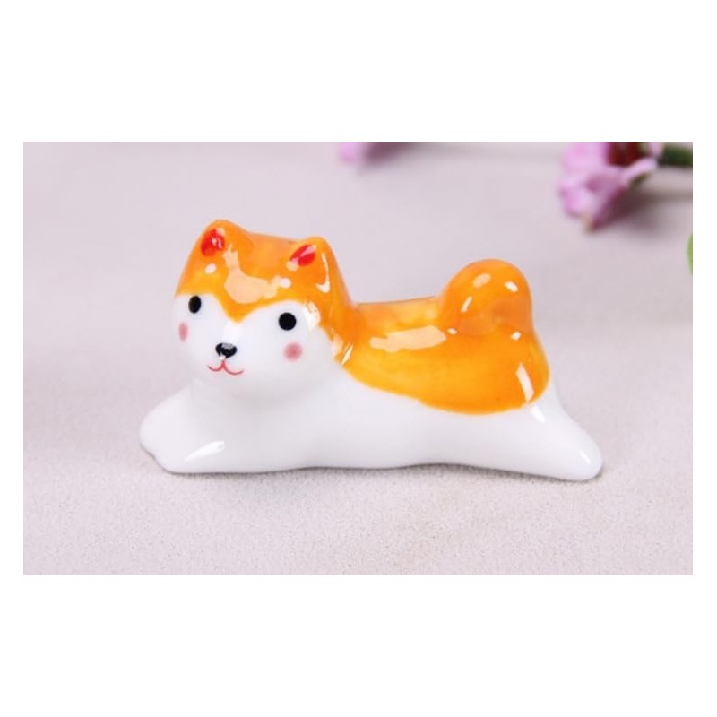 speed mao Cute Shiba Inu Doggy Ceramic Chopsticks Rest Set