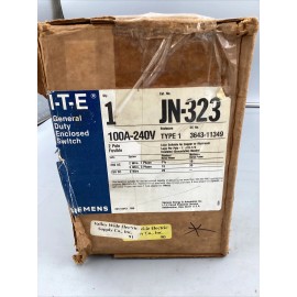 Siemens HOUSTON STOCK NEW JN-323 FUSED DISCONNECT SWITCH 100 AMPS 240 V 2 POLE
