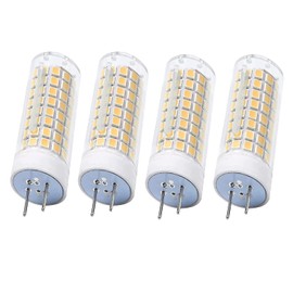 Lxcom Lighting G8 LED Bulb 10W Ceramic Corn Light Bulbs(4 Pack)-2835 SMD 102 LEDs 80W Halogen Bulb Replacement 3000K Warm White 1000LM G8 Base for Kitchen Under Cabinet Counter Lighting Puck Light