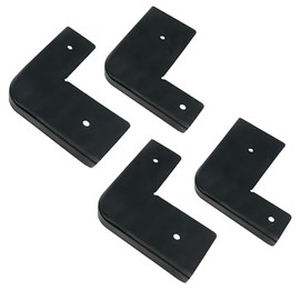 RV Slide Out Corner Cover, Plastic Corner Cover Trim for Campers Trailers, Impact & UV Resistant - Black (4 Pack)