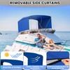Curtainboro 3 Bow Bimini Top for Boats, Heavy Duty Marine