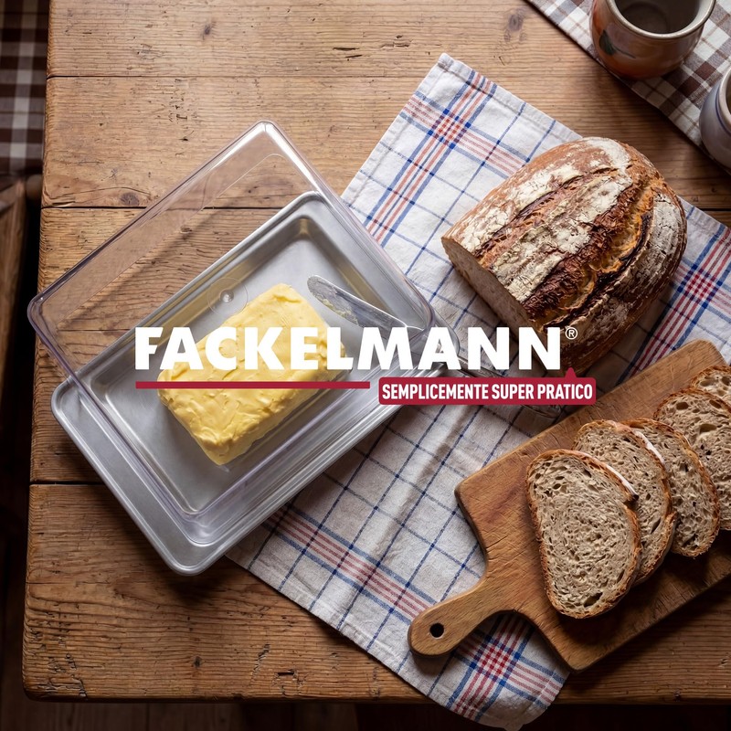 Fackelmann Burriera con Coperchio Porta Burro da Frigo e da