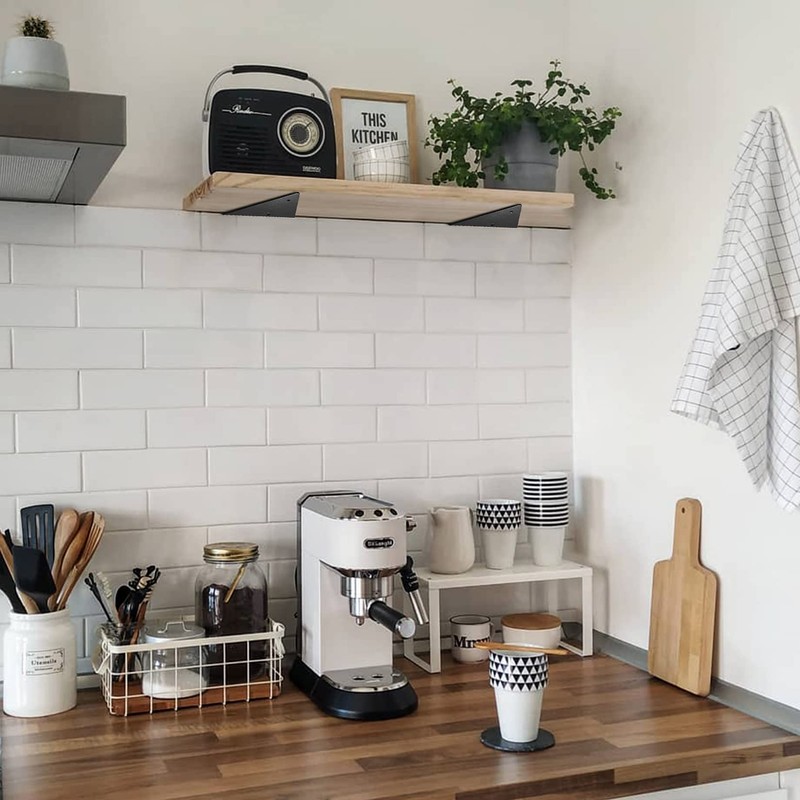 Pack of 2 Floating Shelf Brackets (14 cm x 13
