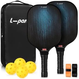 Enmpnornb Premium Pickleball Set - Carbon Fiber Material -Includes 2 Pickleball Paddles, Perfect for Men and Women - Ideal Pickleball Gifts for Players