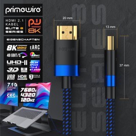 8K HDMI Cable 2.1-8K @ 60Hz 4K @ 120Hz DSC
