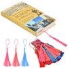 BUYGOO 72Pcs Wooden Blank Bookmarks with String and Holes, Including