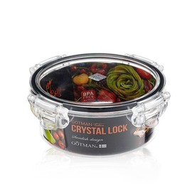 gotman Airtight Food Storage Container - Tritan 100% | BPA-Free Vegetable Organizer Boxes | Microwave & Freezer Safe Food Containers with Lids | Leak-Proof Lids (40.6 OZ, Circle)