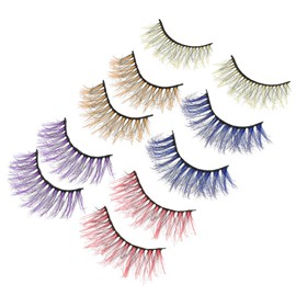 Baluue 5pcs False Eyelashes Magnetic Eyelash Clusters Bushy Lashes Random Color