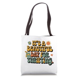It’s a Beautiful Day for Thrifting Funny Groovy Essential Tote Bag