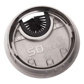 SOTECH SO-TECH Kabeldurchfhrung Kabeldurchlass aus Metall Edelstahloptik matt Bohrma? ? 68 mm Schreibtisch mit Staubdichtung