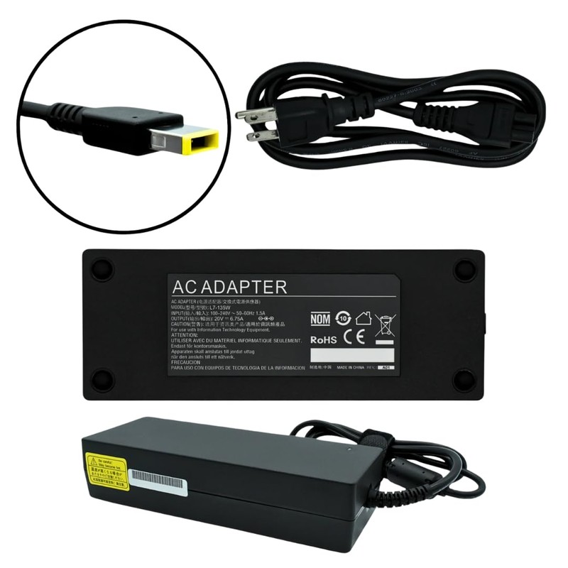 TecnologíaParra Cargador Compatible con Lenovo de 135W 20V 6.75A (Punta