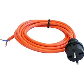 Schwabe 70917 construction site cable roll, 5 m, H07BQ-F, 2x1.5 core, IP44, Orange