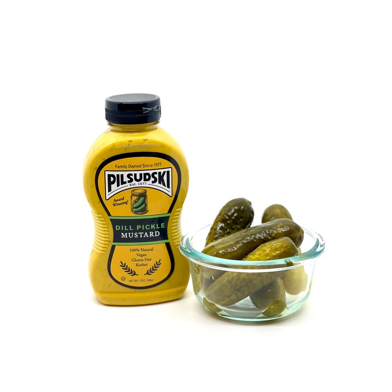 Pilsudski's Dill Pickle Mustard - 12oz Squeeze Bottle, Perfect condiments