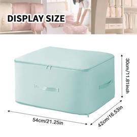 Ultra Space Saving Self Compression Organizer 2024 New Clothes Storage Bags Storage Tote For Space Saving Compression Bag For Clothes Duvet Blankets Comforters Storage Bags(Blue, L(54 * 42 * 30CM))