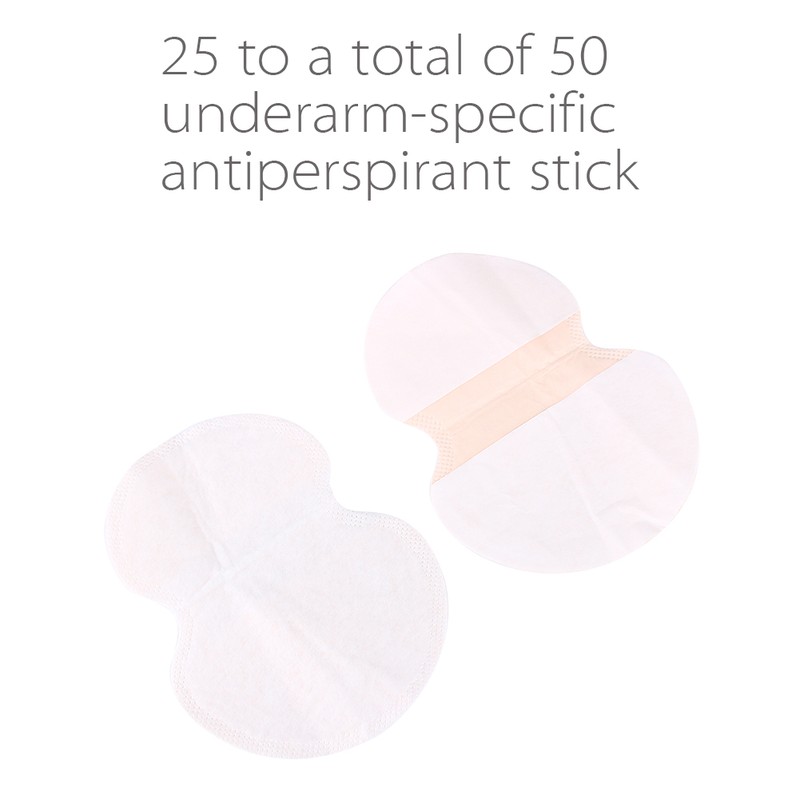 Underarm Sweat Pads,100pcs / 50Pair Absorb Sweat Armpits Disposable Perspiration
