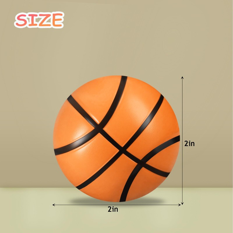 HENXING 24Pcs 2" Mini Basketball Stress Balls for Kids Tiny