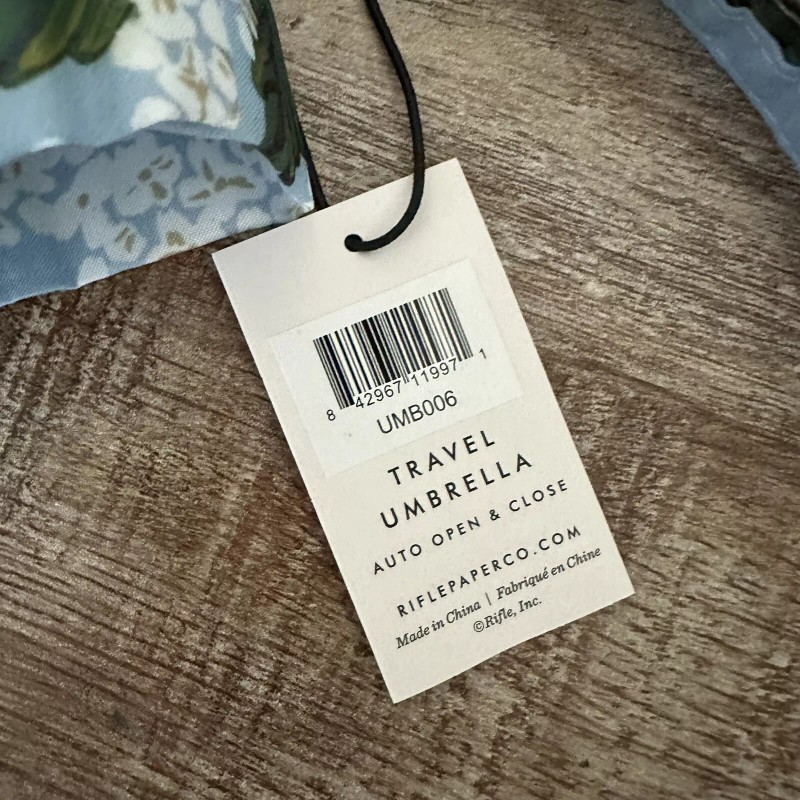 RIFLE PAPER CO. Umbrella, Printed in Full Color, Hydrangea