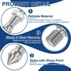 PATIKIL 3/8インチスレッド三脚スパいク ステンレス製カメラ三脚グラウンドスパいクスクリュー（1.49"/38mm） モノポッドレッグ交換部品 シルバー