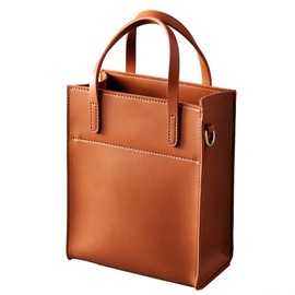 Vegan Leather Mini Tote Bag For Women (Brown)