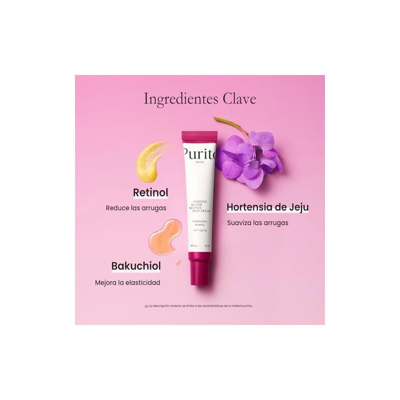 Purito Crema Retinol Facial Antiarrugas Piel Sensible Coreano Líneas Finas