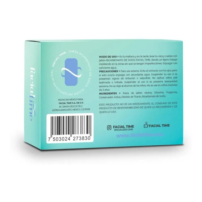 Kit 3 Jabón Bicarbonato 100 G. Hidrata Tu Rostro Facial
