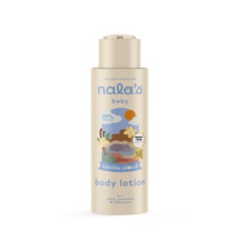 Nala's Baby Body Lotion Vanilla Cloud | Award-winning | 99% Natural | Paediatrician-approved | Nourishing Blend of Soothing Oat and Coconut Oil | Vegan | 400ml | Nalas Baby