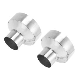 Motoforti 2.5'' OD to 5'' OD Mandrel Exhaust Pipe Adapter Concentric Reducer Car Exhaust Pipe Tubing Piping Adapter 4" Length 201 Stainless Steel Silver Tone 2 Pcs