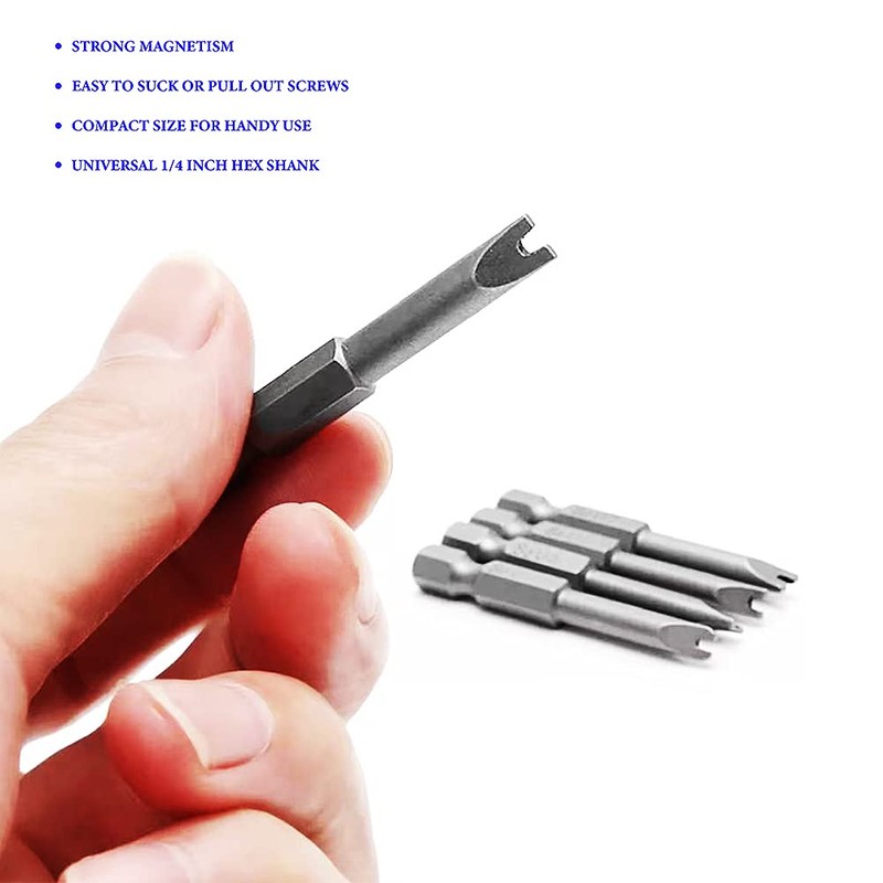 50MM Long Screwdriver Bits Set 5 PCS Magnetic U Type