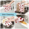 Nesatuwa Ladybug Kitchen Towels and Dishcloths Set Absorbent Reusable 6