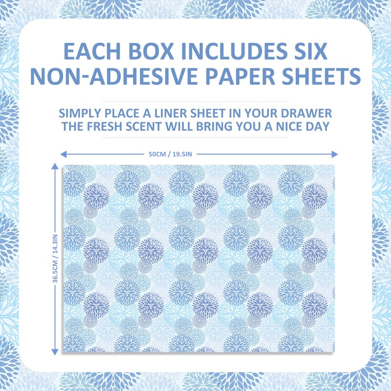 Scented Drawer Liners Perfect for Dressers, Wardrobes, Drawers, Shelves, 6