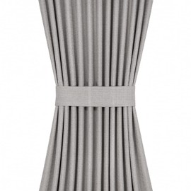 Achim Home Furnishings Darcy Rod Pocket Door Panel with Tieback, 25" x 72", Grey