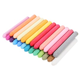 Parliky 24pcs Dustless Water Soluble Chalk Set with Holders Non Toxic Comfortable Grip Chalks for Adults for Blackboard Sidewalk Art and Classroom Use