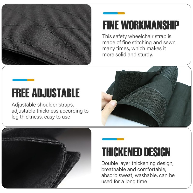 DOERDO Wheelchair Leg Strap Footrest Restraint Prevent Falls and Slipping,