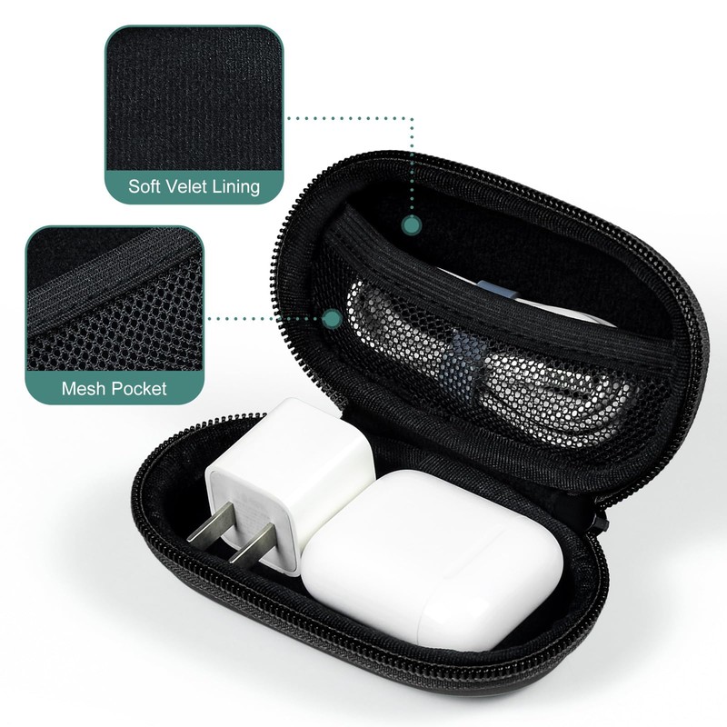 Miloocul EVA Ellipsoid Wired Earbud Case Headphone Storage Bag in-Ear