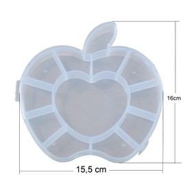 12 Compartments Plastic Storage Box 2 Pieces Apple Sorting Box 16 cm Material Box Organiser Beads Display Box Assortment Box Bead Box