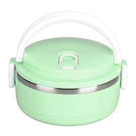 Thermal Lunch Box, Multi Usage Sealed Lunchbox Food Containers, Round Stackable Hot Food Insulated Box, Stainless Steel Insulated Lunch Box for Home Kitchen Lunch Office(Monolayer2)