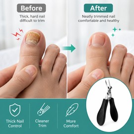 Heavy-Duty Stainless Steel Nail Clipper for Adults – Precision Toenail & Fingernail Trimmer for Thick Nails