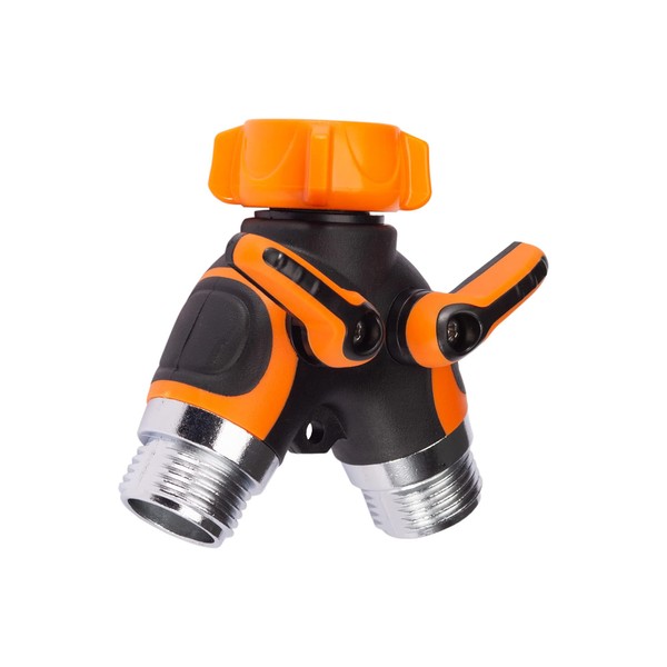 Giraffe Tools Garden Hose Y Connector for Outdoor Faucet, 3/4"