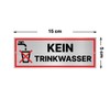 Sign No Drinking Water 15 x 5 cm Weatherproof Aluminium