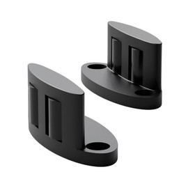 FLYVLIEG Sliding Barn Door Floor Guide Bottom, Double-Sided Roller Design, Smoothly and Quietly, Easy Install, Black (2 Packs)
