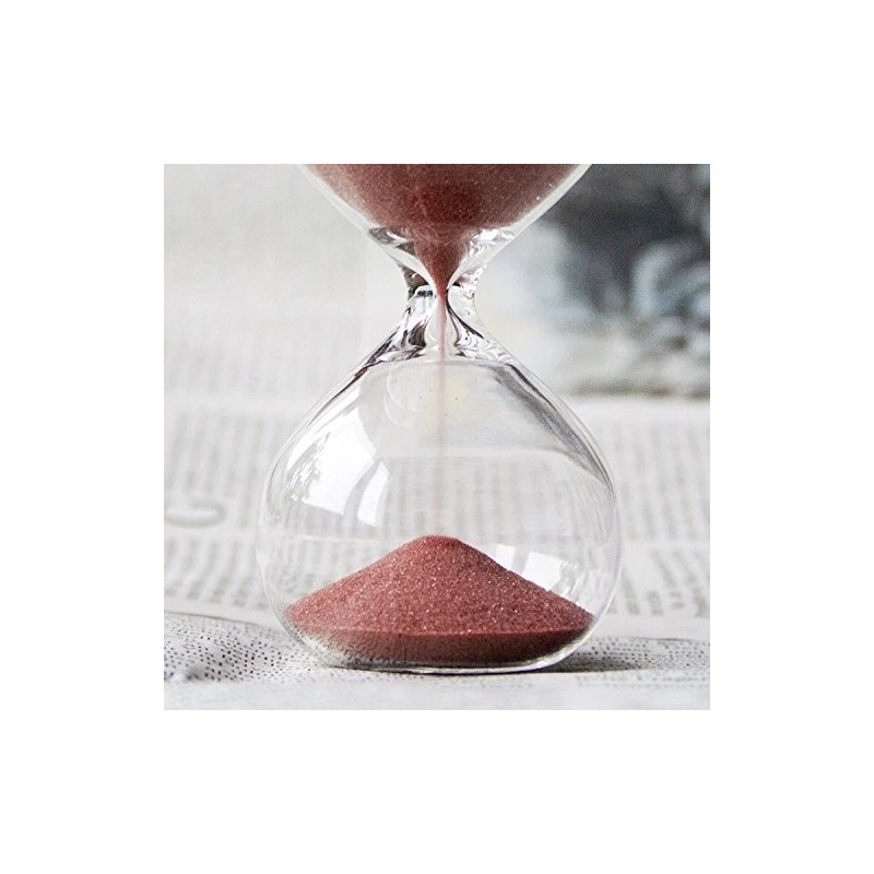 SWISSELITE 60 Minute Clear Glass Hourglass Timer 6.3 Inch Sand