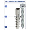 1STec 25 x M10 x 50 mm Strong Galvanised Satellite
